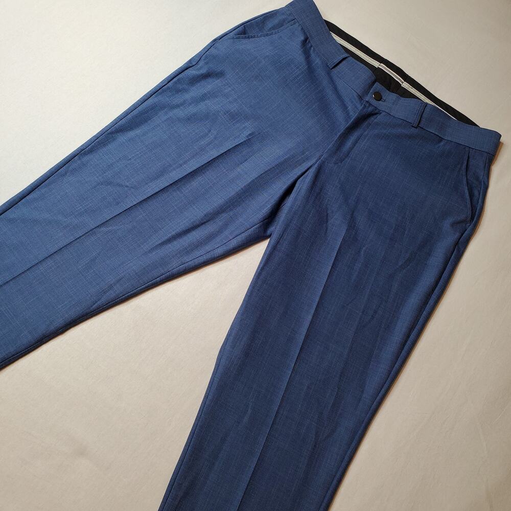 State and Liberty Men's Size 38X30 Athletic Fit Stretch Suit Pants Blue